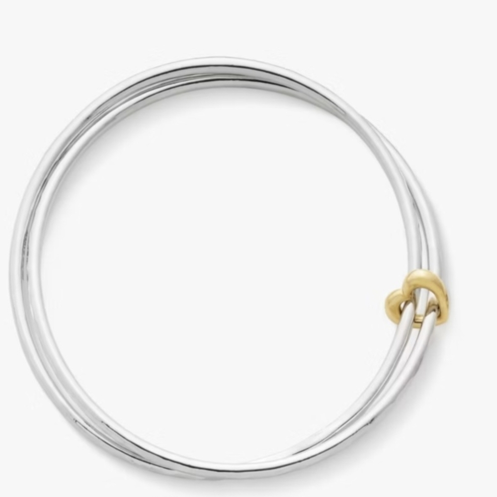 James Avery Heart of Gold Combo Bangle Bracelet 925/585